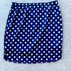 Anne Taylor blue skirt with  polka dots, NWT, 8